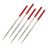 uxcell　ヤスリ　ダイヤモンドニードルファイル　トライアングル　テーパー　研磨　4mm x 140mm　5本入り