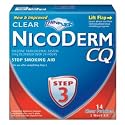 Nicoderm CQ Clear Step 3 Nicotine Patches, 14 Clear Patches, One Box, Exp date is October, 2011 thru April 2012