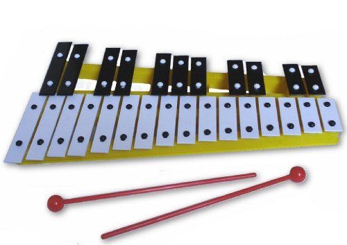Yellow 27 Key Chromatic Glockenspiel Xylophone