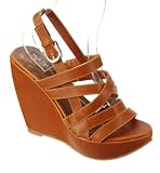 Blossom Whitney 1 Strappy Platform Wedge Sandals Cognac 41U1A6Tu%2BTL. SL160 Blossom Whitney 1 Strappy Platform Wedge Sandals Cognac