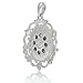 Souarts Antique Silver Color Flower Rhinestone Snap Button Jewelry Charm Pendant for DIY Bracelet (Silver 7)