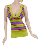 sls063 Sexy V Neck Striped Top