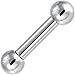 4 Gauge Steel Barbell Tongue Ring 5/8