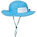 SwimZip Unisex Child Wide Brim Sun Protection Hat Adjustable | Aqua 0-6 Month