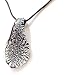 Glass Droplet Pendant Crackled Effect Black