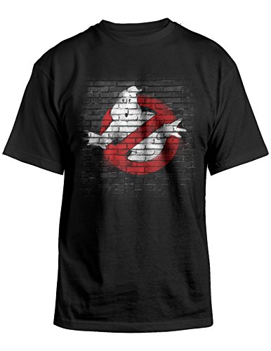 Ghostbusters Ghost Logo Brick Mens Black T-shirt