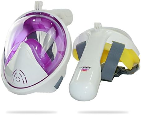 DryDive Snorkel Mask (Purple/White, Small)