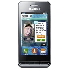 Samsung Wave 723 Smartphone (8,1 cm (3,2 Zoll) Display, Touchscreen, 5 Megapixel Kamera) titan-gray