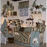 Punky Funky Safari Pink & Blue - 4 PC SET (BUMPER, DUST RUFFLE,SHEET, COMFORTER)