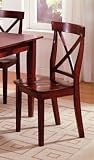Set of 2 Solid Wood Cross Back Dining Chairs