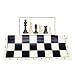 Best Value Tournament Chess Set - Filled Chess Pieces and Black Roll-Up Vinyl Chess Board