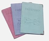 Suede Passport Cover with Embossed Airplane by Austin House