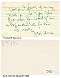 Cardinals Jack Burns Signed 3x5 Index Card JSA COA - MLB Cut Signatures