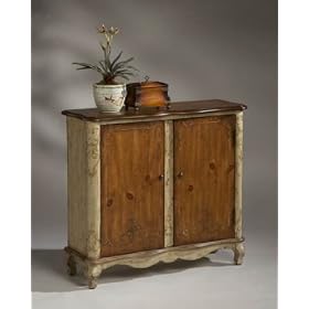 Pine And Cream Finish Console Chest by 