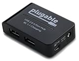 Plugable USB 2.0 4 Port Hub and BC 1.1 Fast Charger with 2.5A AC Power Adapter (Charges Kindle Touch and Fire)