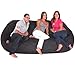 8-feet Xx-large Black Cozy Sac Foof Bean Bag Chair