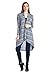 82 Days Women'S Hacci Open Front Stylish Long Cardigan - Print