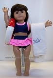 Doll Clothes Pink & Navy Swim Suit - Fits American Girl 18