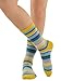 Cashmere Blend Striped Socks Crew 7 Colors Available Womens Soft and Warm