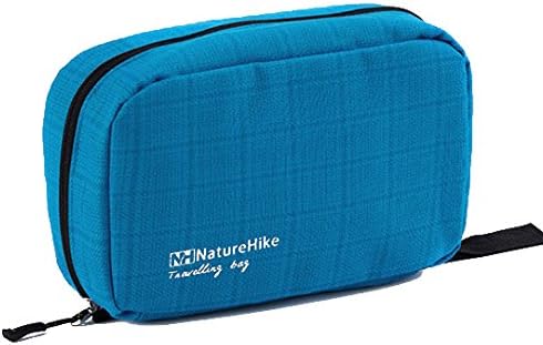 Portable Travel Camping Hiking Toiletry Hanging Mens/Ladies Makeup Cosmetics Wash Bag (Sky Blue(Grid))