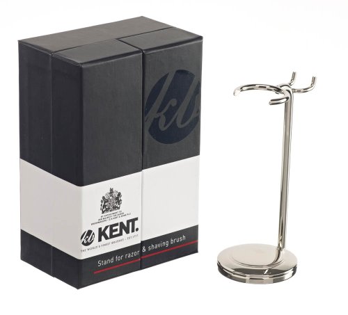 Kent - Support pour blaireau/rasoir - Plaqué nickel