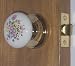 Full Size Cottage Porcelain Passage Door Knob Set. Complete and Ready to Install Right Out of the Box.