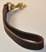 Dean & Tyler Short Handle Leather Dog Leash - 1 Ft Long By 3/4 Width - Solid Brass Snap Hook - Brown - Absolute Control - Made in Europe!!!