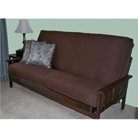 Arcadia Rustic Walnut Futon Set - Full Size