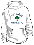 Wigan Athletic Basic Logo Soccer Hoodie, Adult Large - White