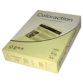 Coloraction 838A 080S 41 Antalis DIN A4, 160 gr/mq- Carta per fotocopie, colore: Giallo limone Coloraction 838A 080S 41 Antalis DIN A4, 160 gr/mq- Carta per fotocopie, colore: Giallo limone