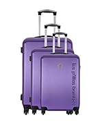LES PTITES BOMBES Set de 3 trolleys rígidos BD-5893 (Morado)