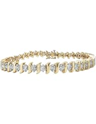 14k Gold S-Link Diamond Tennis Bracelet (5 cttw, H-I Color, I1-I2 Clarity)