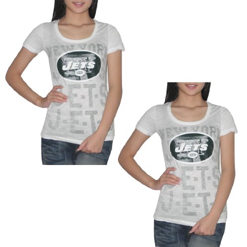 2 PACK:Pink Victoria's Secret Womens NFL New York Jets T Shirt / Tee - White (Size: L) at Amazon.com