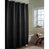 BLACK Fabric Shower Curtain Liner