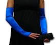 Satin Opera Length Fingerless Gloves