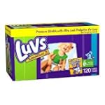 Luvs Premium Stretch Diapers with Ultra Leakguards, Size 6 (35+ Lbs), 120 Count