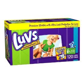 Luvs Premium Stretch Diapers with Ultra Leakguards, Size 6 (35+ Lbs), 120 Count