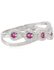 Sterling Silver Paisley Diamond Ring (1/6cttw, I-J Color, I2-I3 Clarity), Size 7