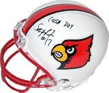 Stefan Lefors signed Louisville Cardinals Replica Mini Helmet C-USA POY - Autographed College Mini Helmets