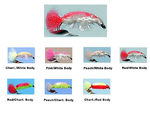 Glo Beetle Steelhead Flies Pink/White Body
