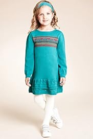 Autograph Pure Cotton Fair Isle Knitted Dress