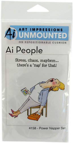 Art Impressions Power Napper Set Rubber Stamp