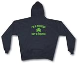 I'm A Drinker Not A Fighter IRISH CLOVER Logo Men's Hoodie Sweat Shirt Small thru 4XL