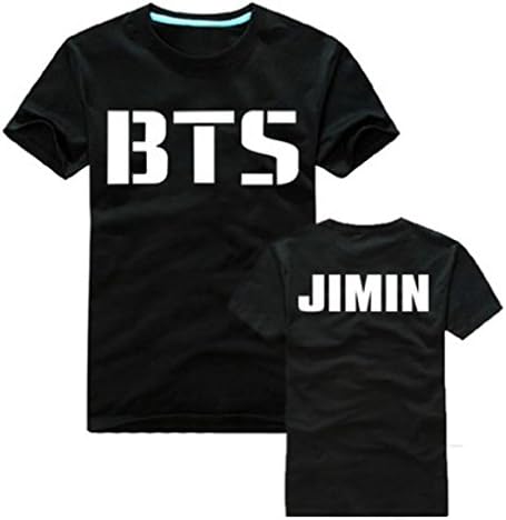 BTS T-shirt Unisex Bangtan Boys Cotton Jimin J-hope Suga V Rap Monster Jung Kook Shirt (JIMIN, M)