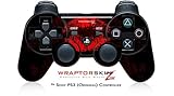 Sony PS3 Controller Skin Big Kiss Red Lips on Black