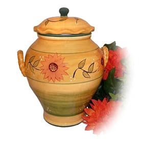 Sunflower Garden Hand-Painted Cookie Jar by ecWorld