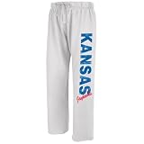 NCAA Kansas Jayhawks White Cozy Fleece Pant (White, Medium)