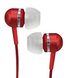 Coby Jammerz Platinum High-Performance Isolation Stereo Earphones CVEM79RED (Red)