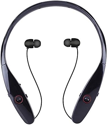 DEEPSHINE Wireless Bluetooth Headphone with Built-in Microphone Sweatproof Sports Running In-ear Music Stereo Neckband Headset for iPhone iPad/iPod/Smartphones/Tablets/Android (Black) (BLACK)
