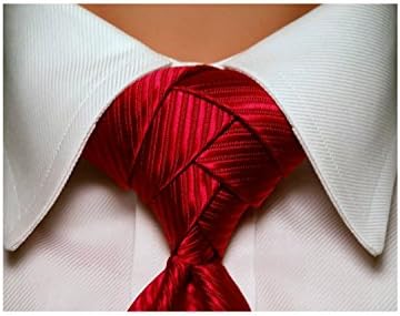 Unique Gifts For Men Who Have Everything Neckties For Men And Women Designer Eldredge Knot Trinity Knot Tie Red Green and Silver Novelty Gifts For Men PreKnotted Tie For Suits Weddings And Fun